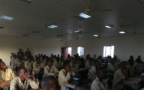 Marines and sailors from Special-Purpose Marine Air-Ground Task Force Africa train with elite Djiboutian forces