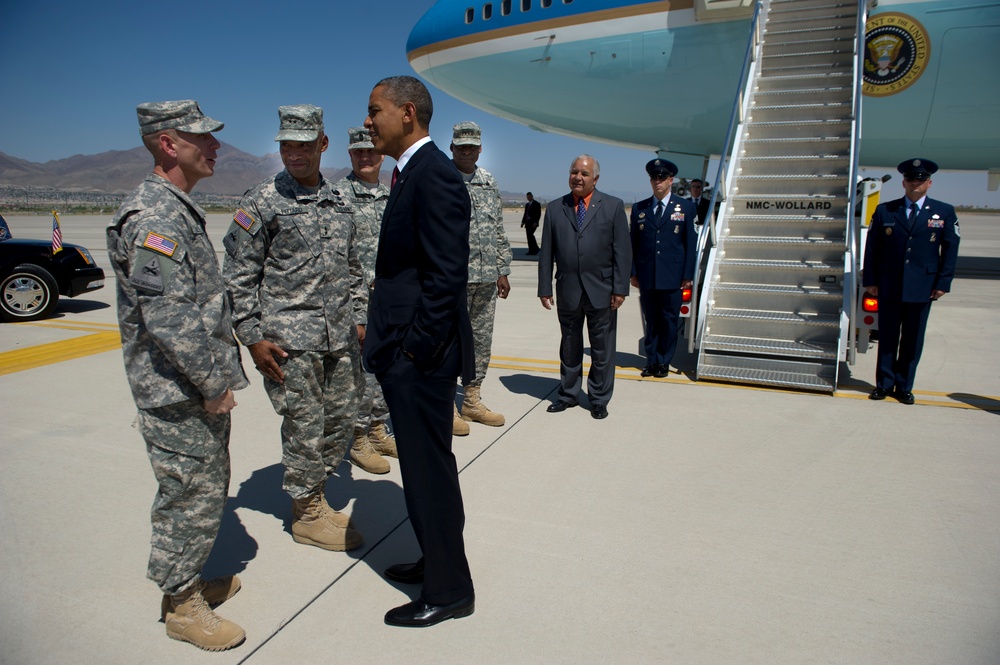 President Obama visits troops