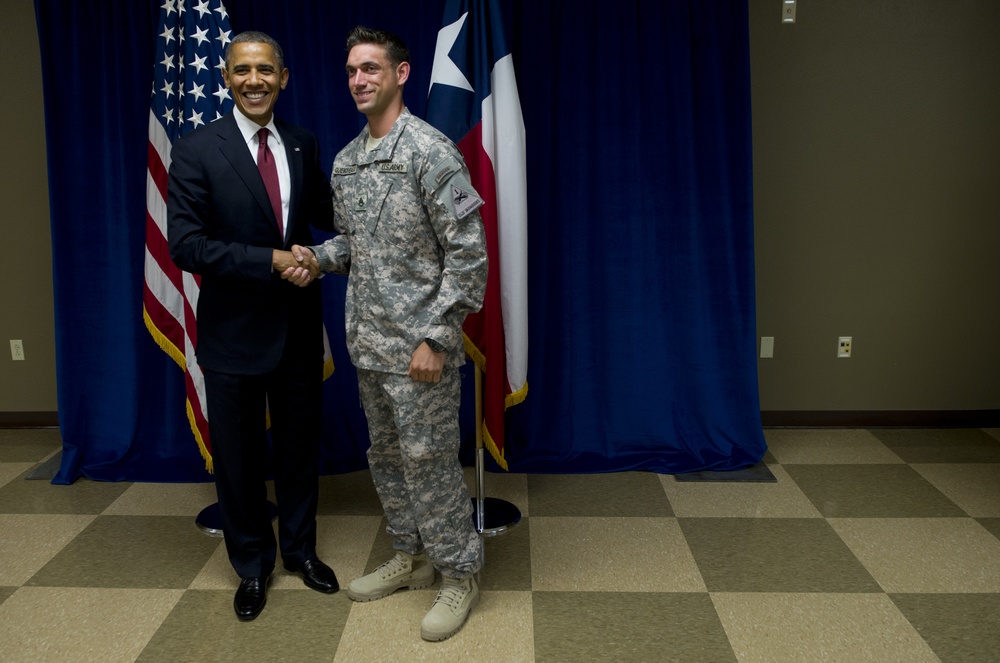President Obama visits troops