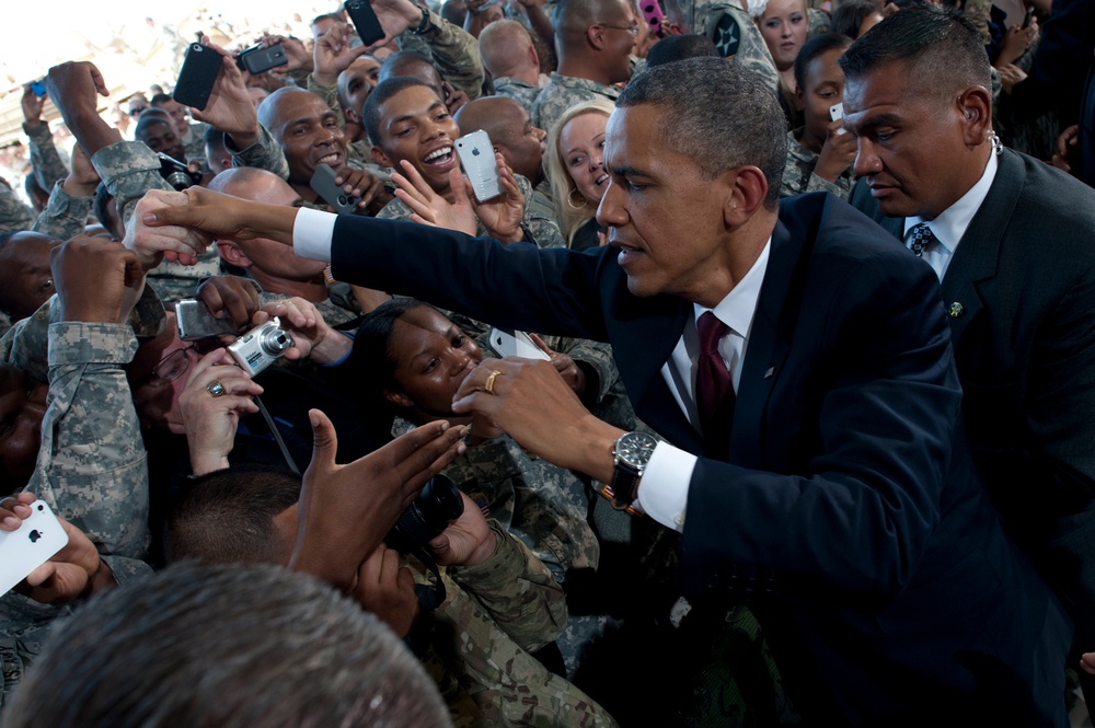 President Obama visits troops