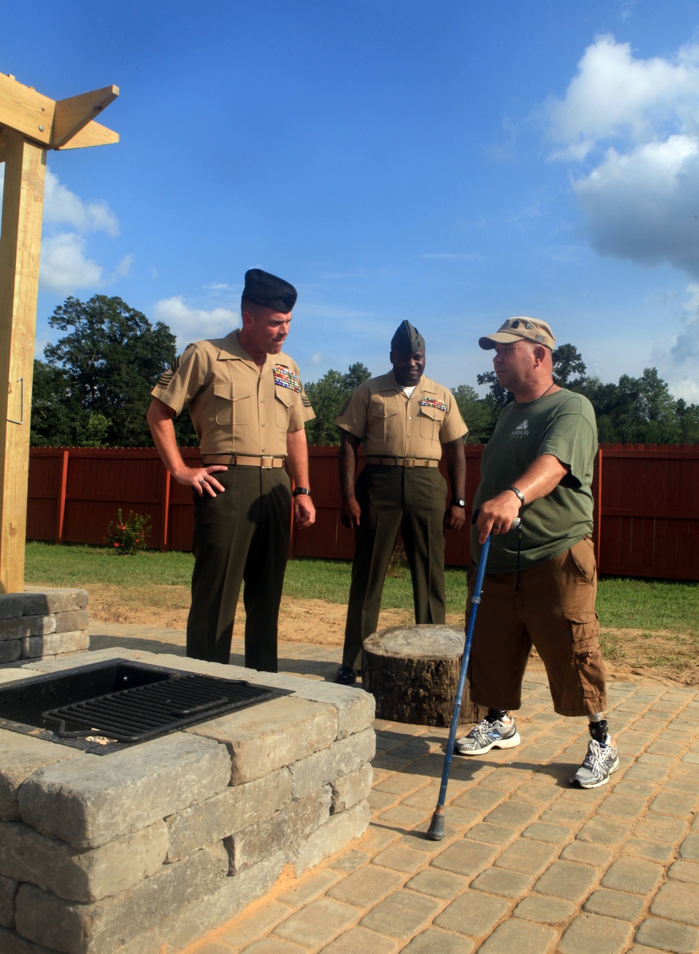 Sgt. Maj. Mackey hosts flagpole dedication