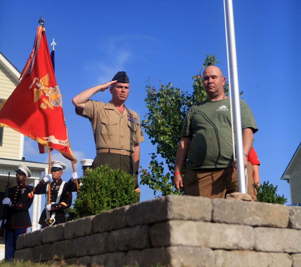 Sgt. Maj. Mackey hosts flagpole dedication