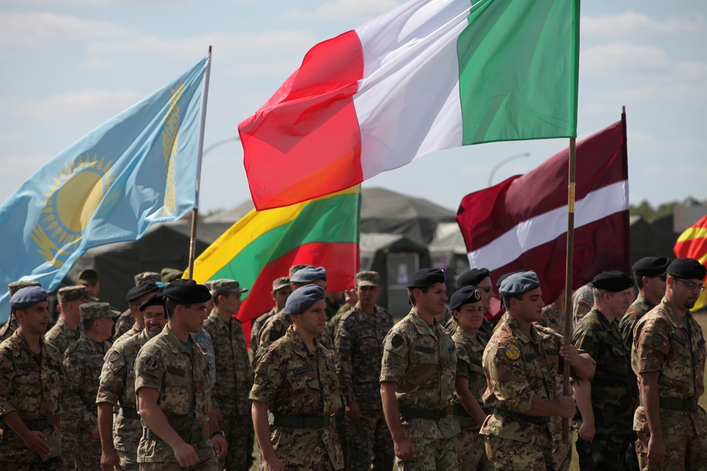Opening ceremony of Combined Endeavor 2012, US forces