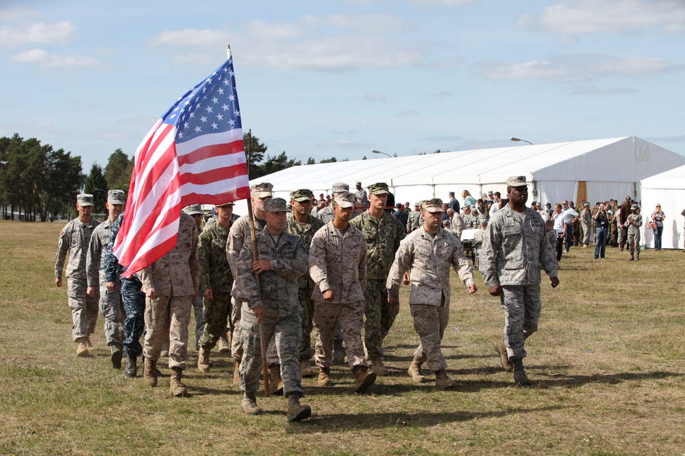 Opening ceremony of Combined Endeavor 2012, US forces