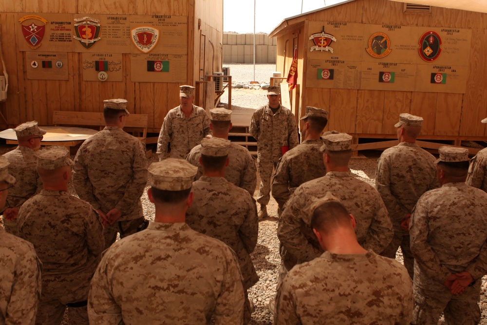 Re-enlistment ceremony on Forward Operating Base Geronimo