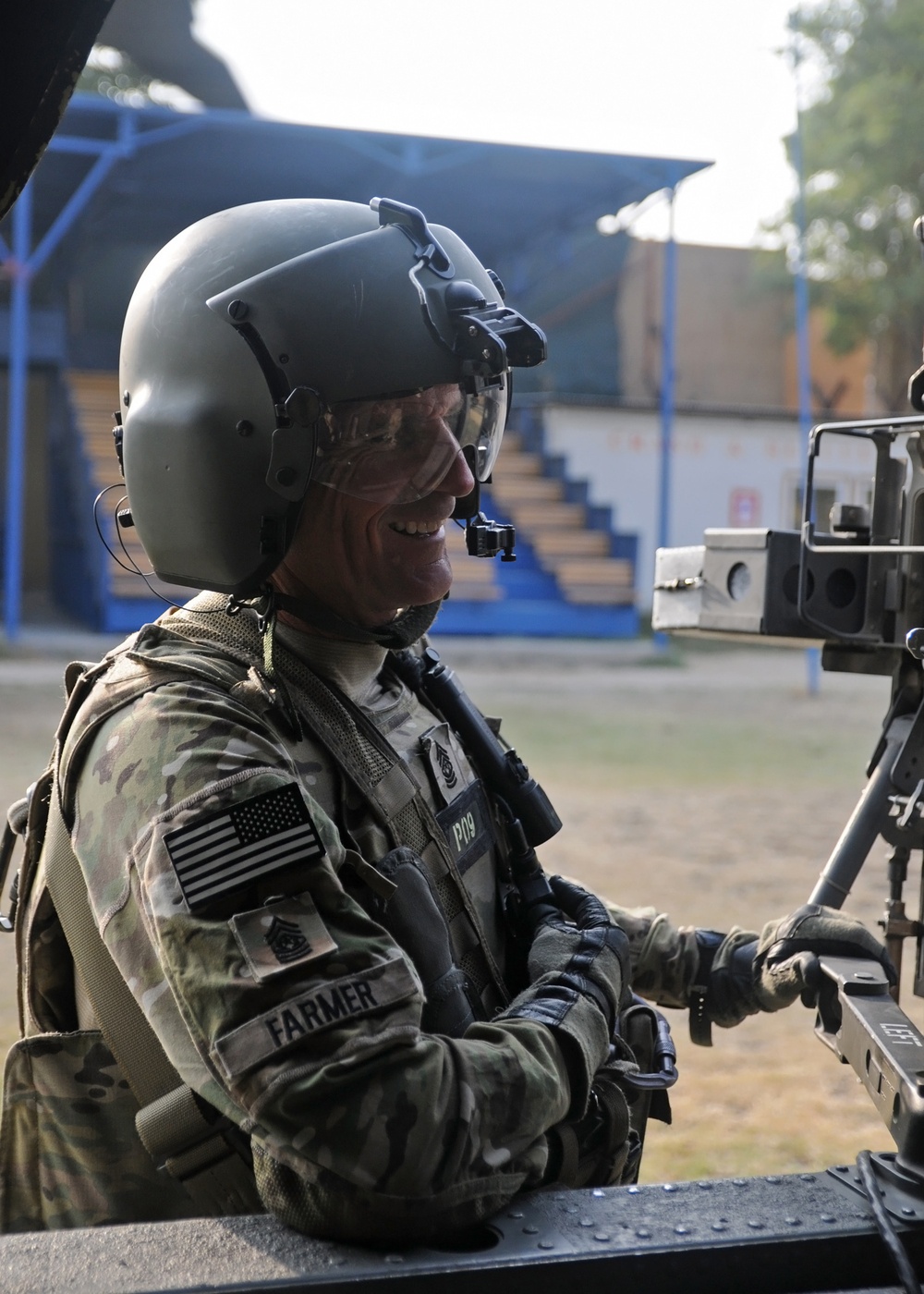 Command sergeant major leads from the door Gunner's seat