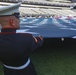 Marines unfurl flag at New York Giants opening game