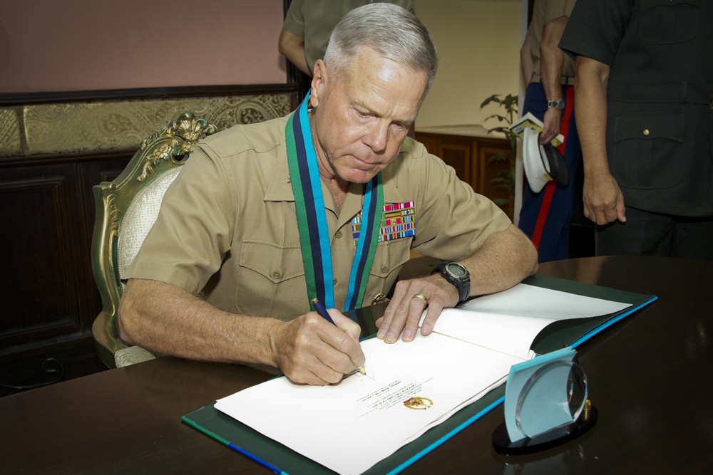 Commandant of the US Marine Corps Gen. James F. Amos visits Manila, Philippines