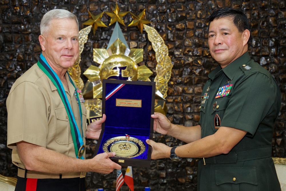 Commandant of the US Marine Corps Gen. James F. Amos visits Manila, Philippines