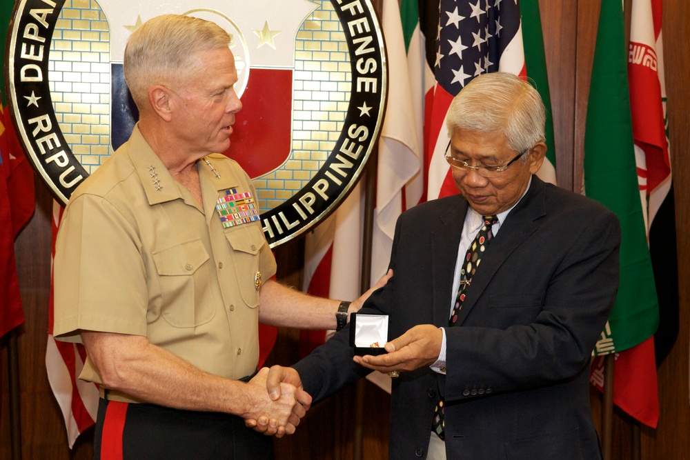 Commandant of the US Marine Corps Gen. James F. Amos visits Manila, Philippines