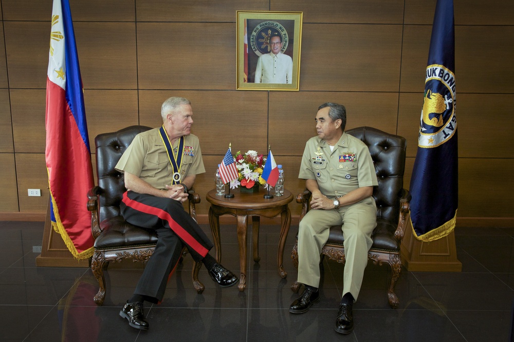 Commandant of the US Marine Corps Gen. James F. Amos visits Manila, Philippines