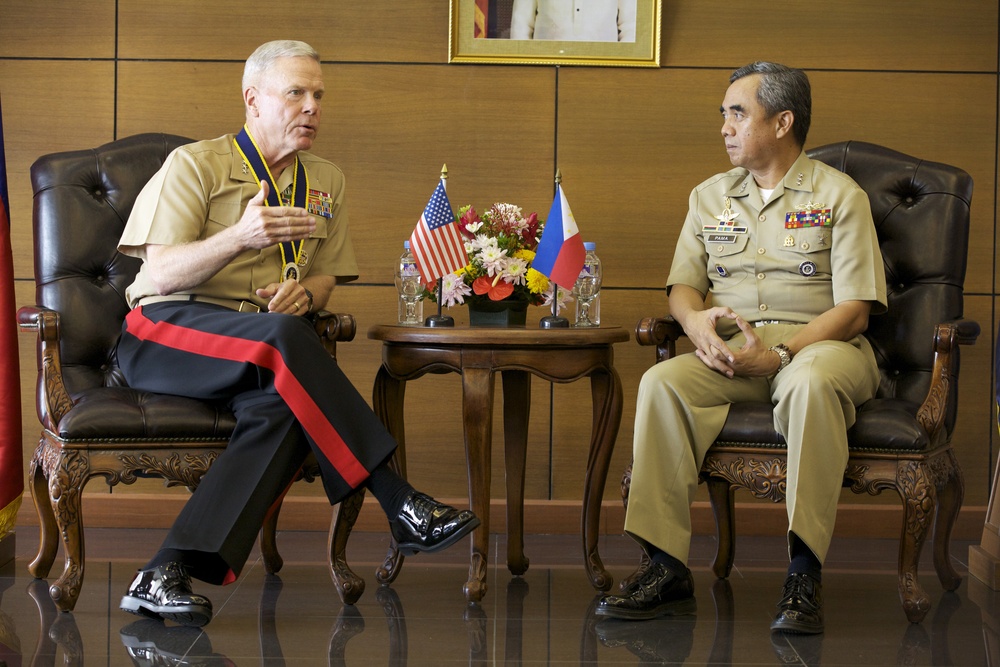 Commandant of the US Marine Corps Gen. James F. Amos visits Manila, Philippines