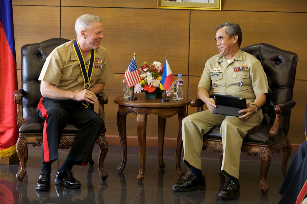 Commandant of the US Marine Corps Gen. James F. Amos visits Manila, Philippines