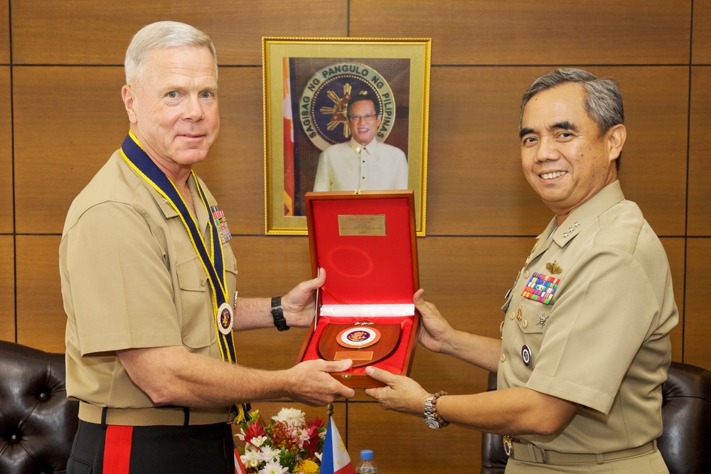 Commandant of the US Marine Corps Gen. James F. Amos visits Manila, Philippines