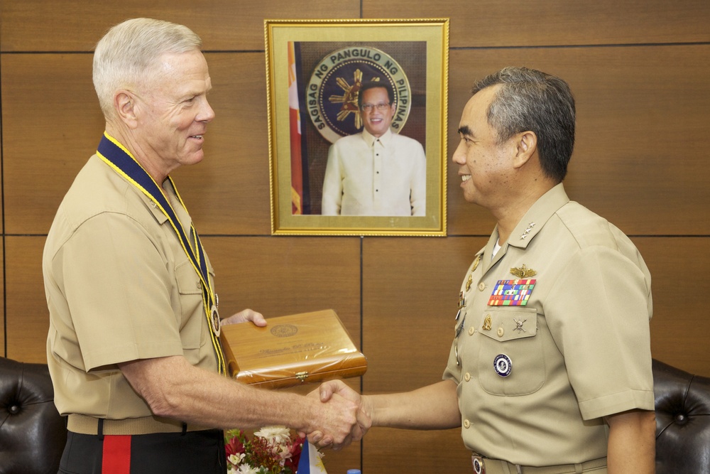 Commandant of the US Marine Corps Gen. James F. Amos visits Manila, Philippines