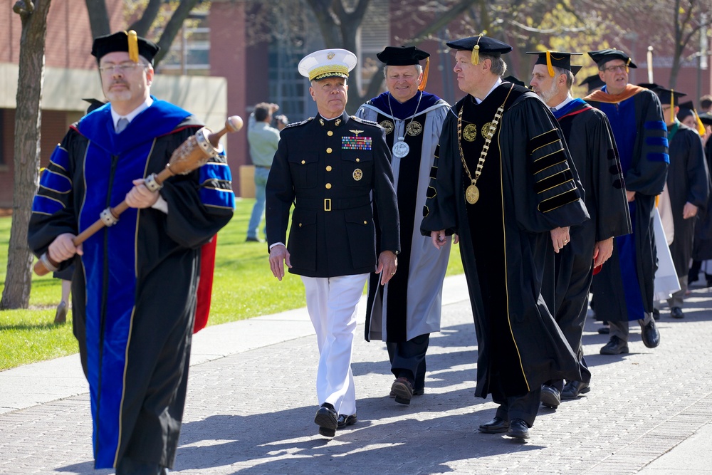 Amos honored at commencement