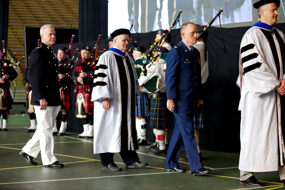 Amos honored at commencement