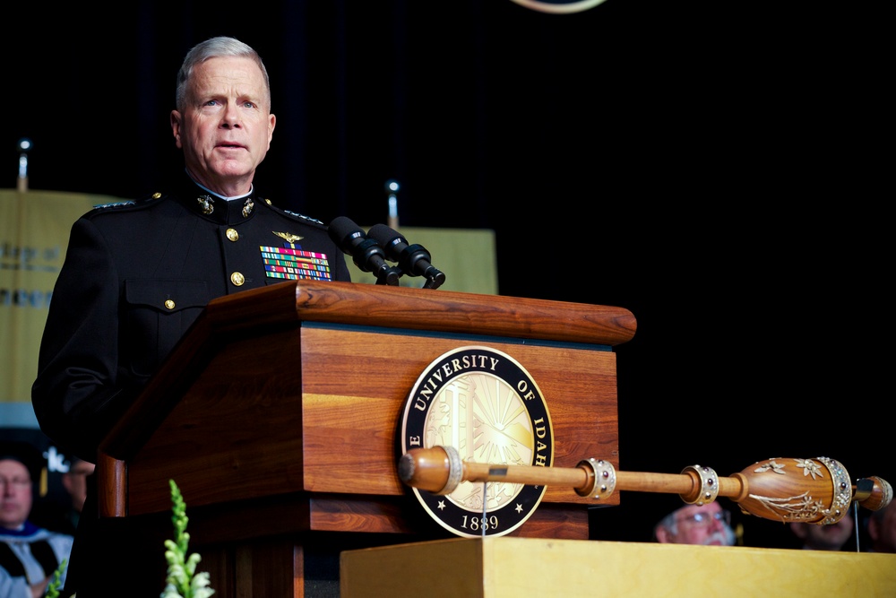 Amos honored at commencement