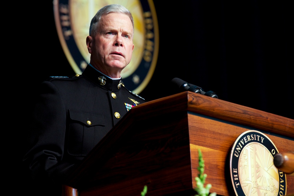 Amos honored at commencement