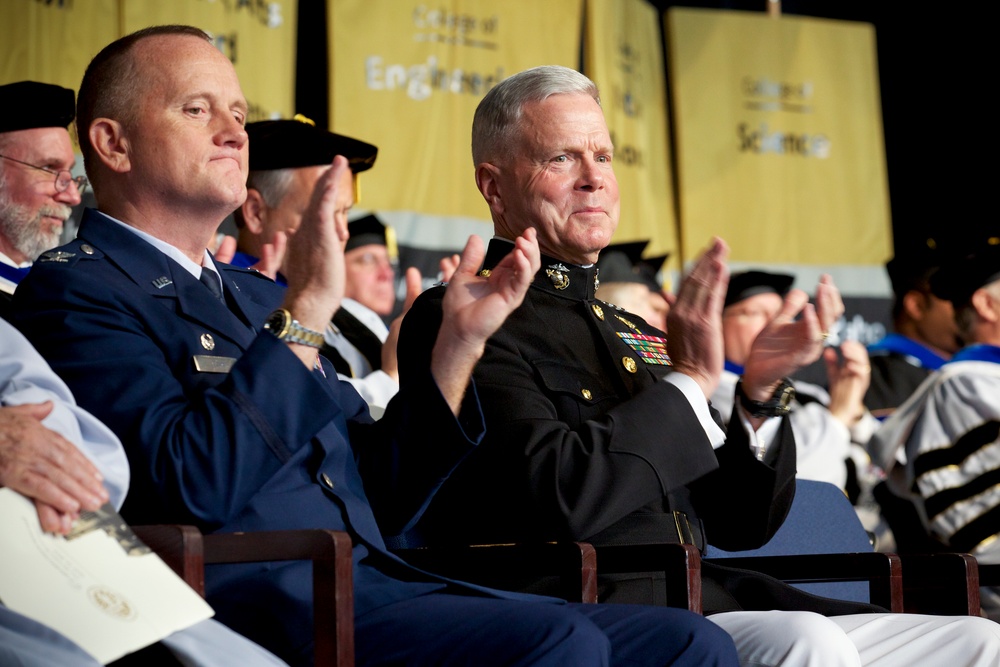 Amos honored at commencement
