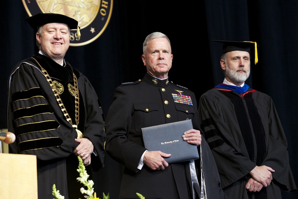 Amos honored at commencement
