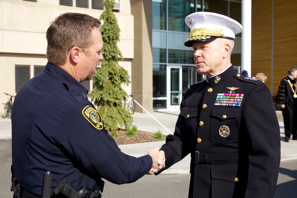 Amos honored at commencement