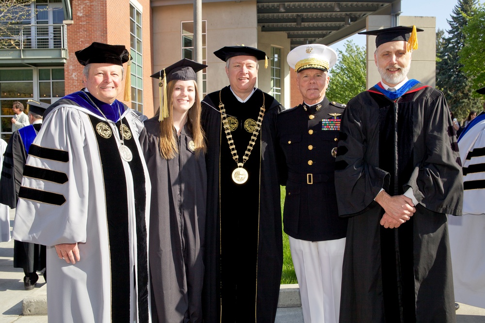 Amos honored at commencement