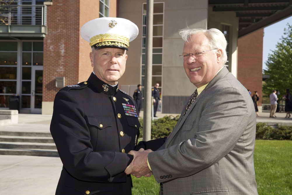 Amos honored at commencement