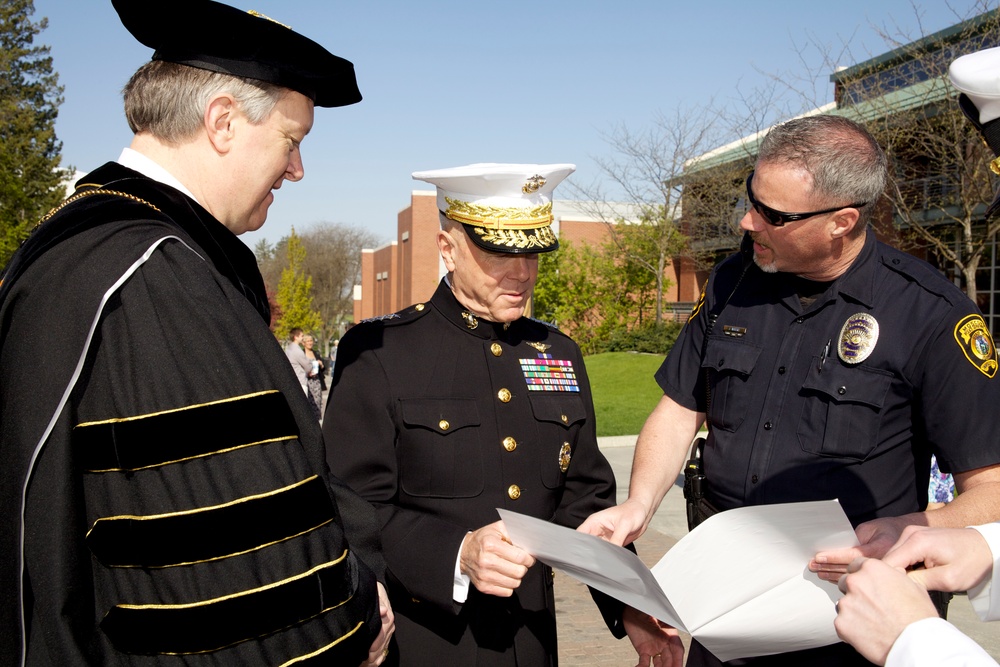 Amos honored at commencement