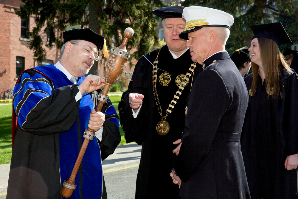 Amos honored at commencement