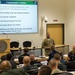 ISAF Command Sgt. Maj. Capel briefs at the ISES