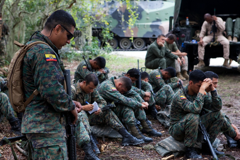Sunday service for US, Ecuadorian Marines