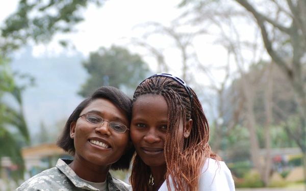 Missouri Army National Guard soldier reunites with sister during Eastern Accord 2012