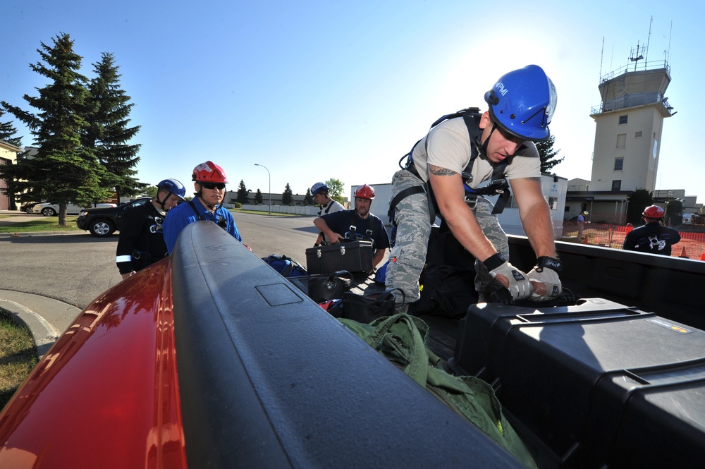 Airmen firefighters ascend to new heights in annual training