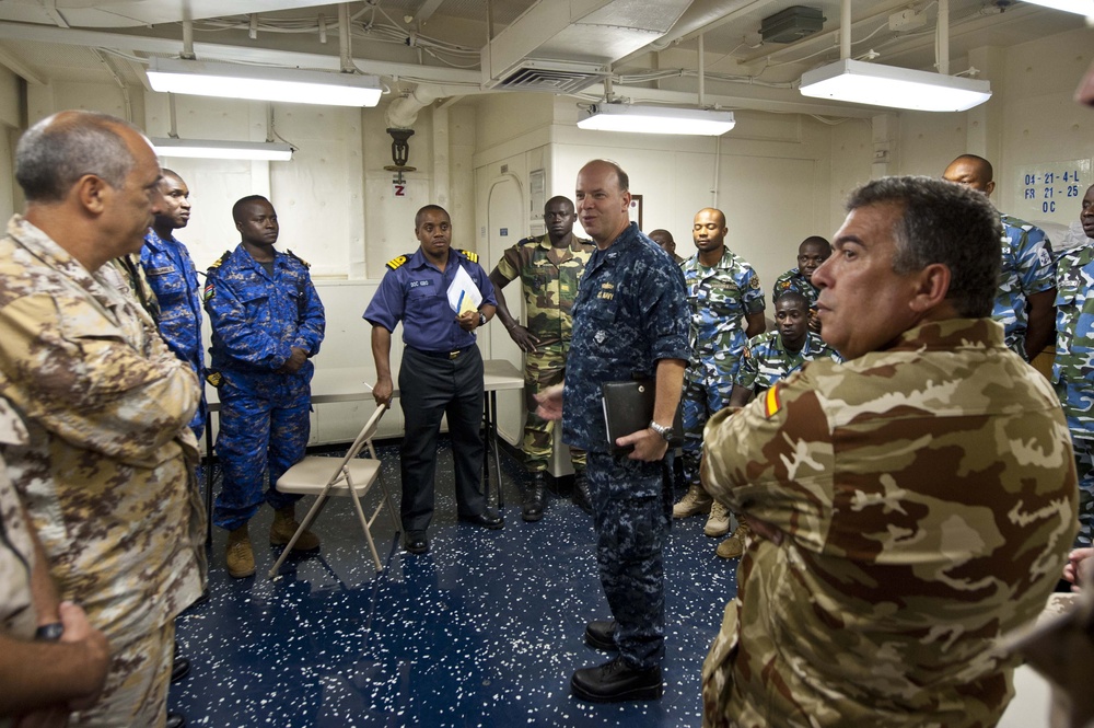 Capt. Kolb speaks to Marines and sailors