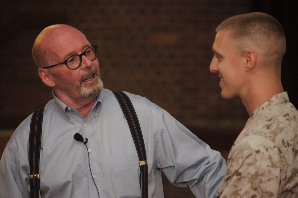 World-renowned motivational speaker, double amputee drives home safety aboard Cherry Point
