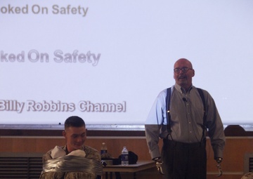 World-renowned motivational speaker, double amputee drives home safety aboard Cherry Point