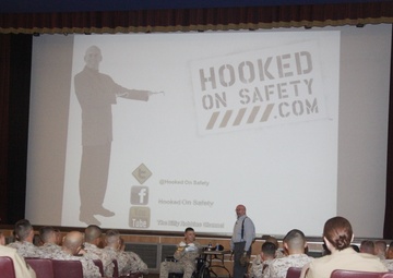 World-renowned motivational speaker, double amputee drives home safety aboard Cherry Point