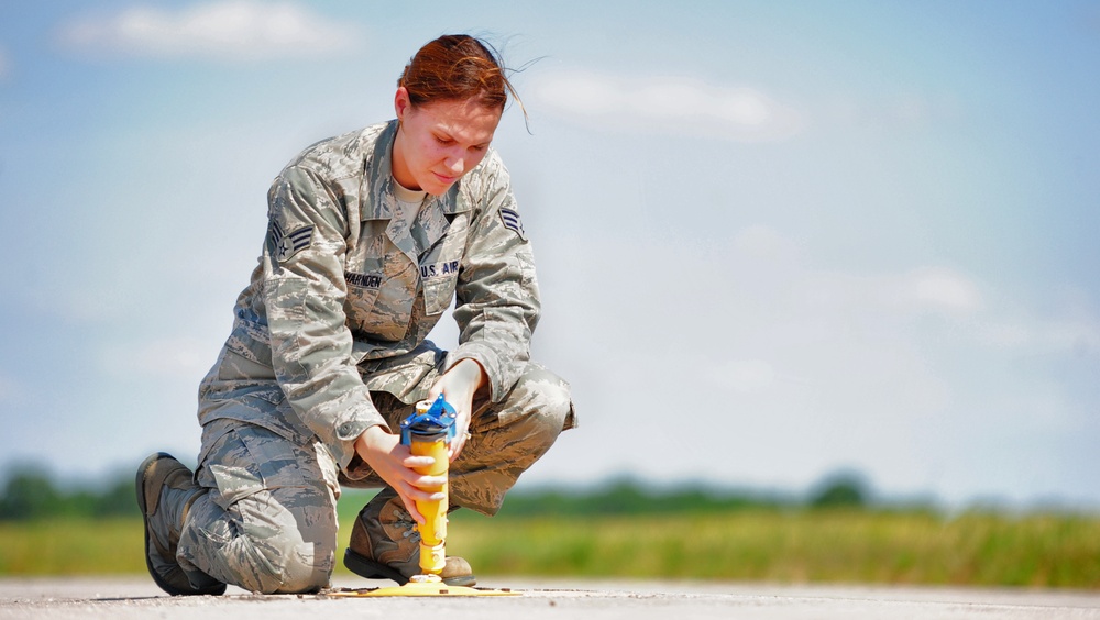 FOD inspection at Whiteman Air Force Base