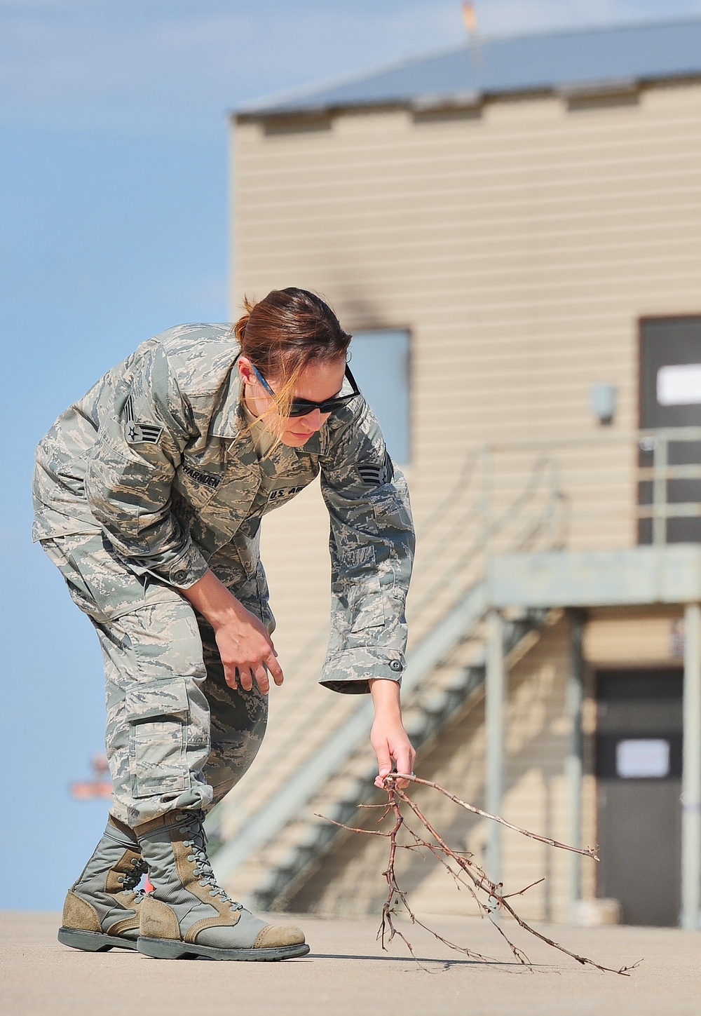FOD inspection at Whiteman Air Force Base