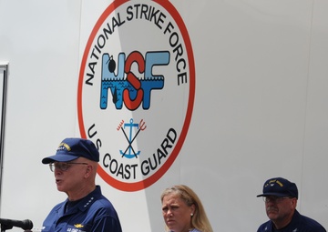 Coast Guard news briefing in New Orelans