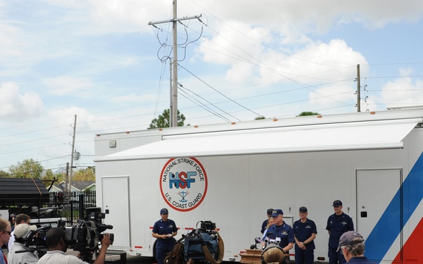 Coast Guard news briefing in New Orelans