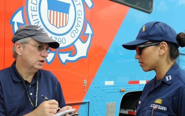 Coast Guard news briefing in New Orelans