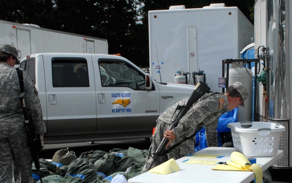 NC Baptist men cleans the Guard