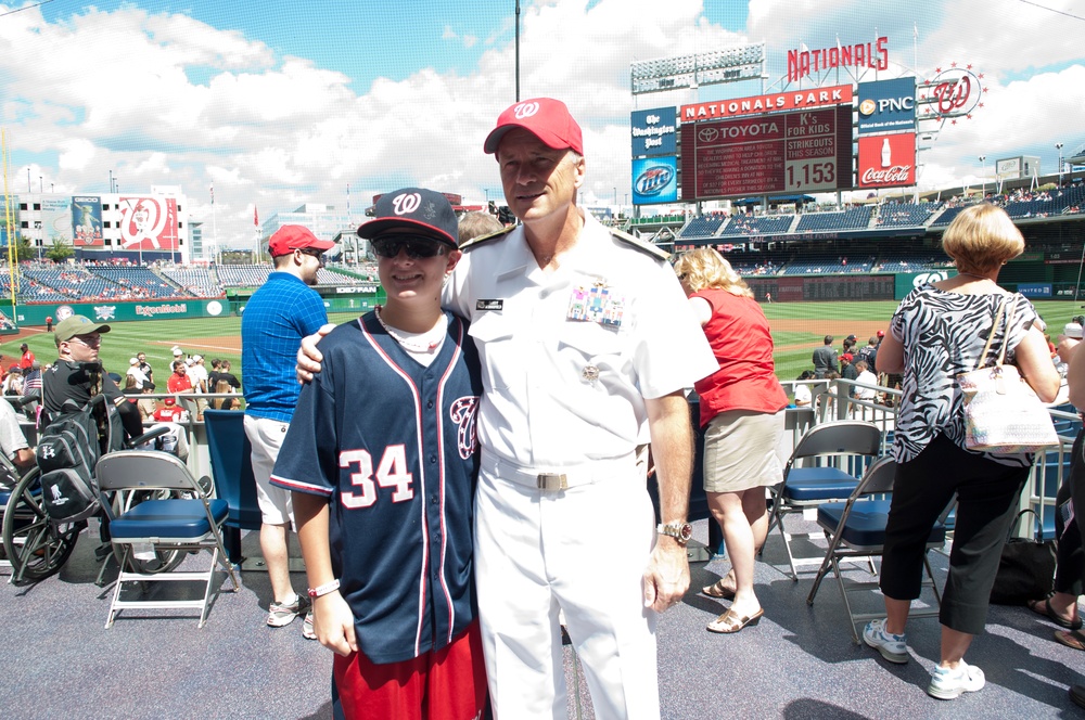 Adm. Winnefeld Jr. at Nationals game