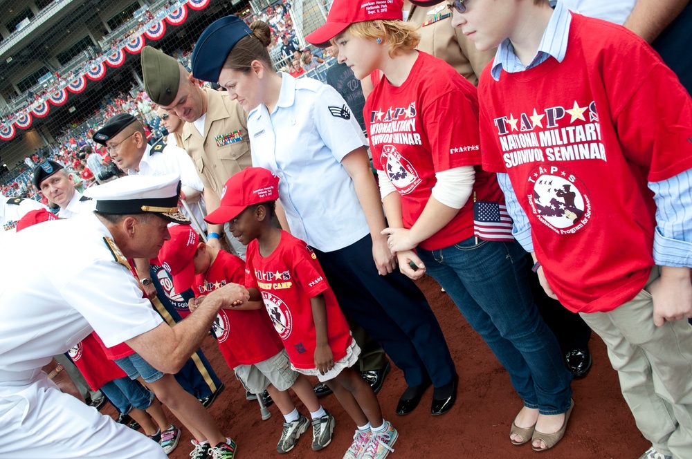 Adm. Winnefeld Jr. at Nationals game