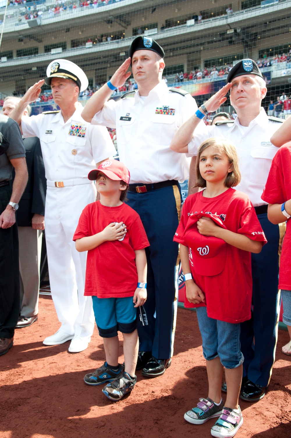 Adm. Winnefeld Jr. at Nationals game