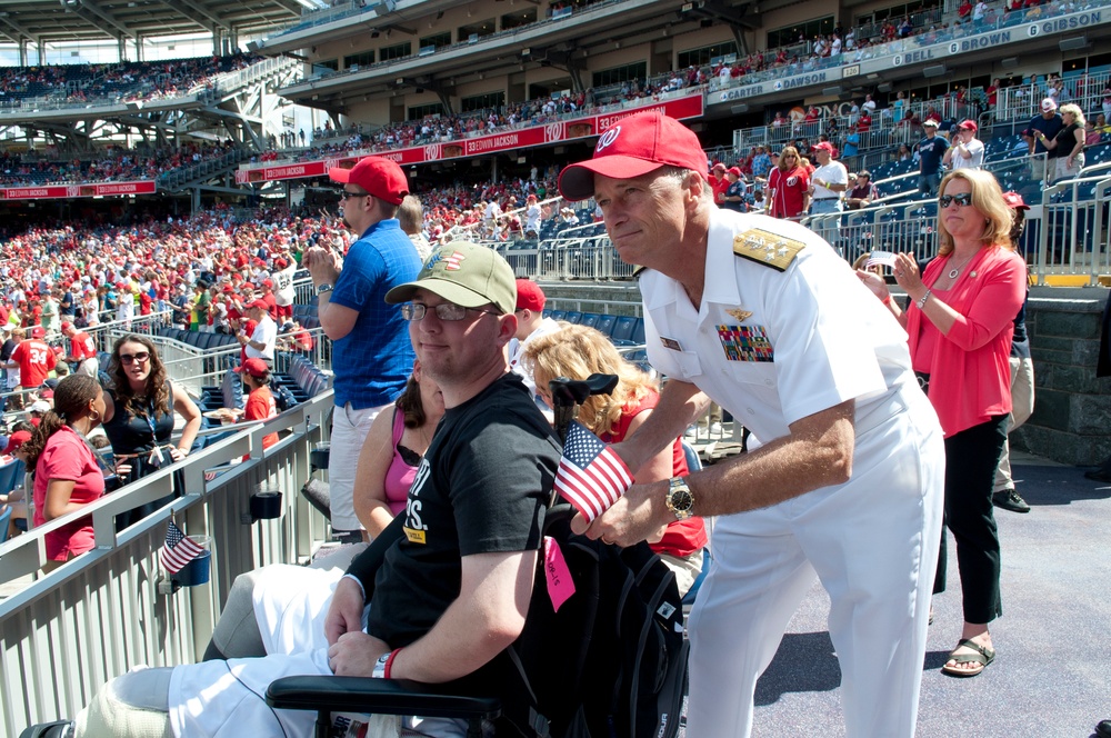 Adm. Winnefeld Jr. at Nationals game