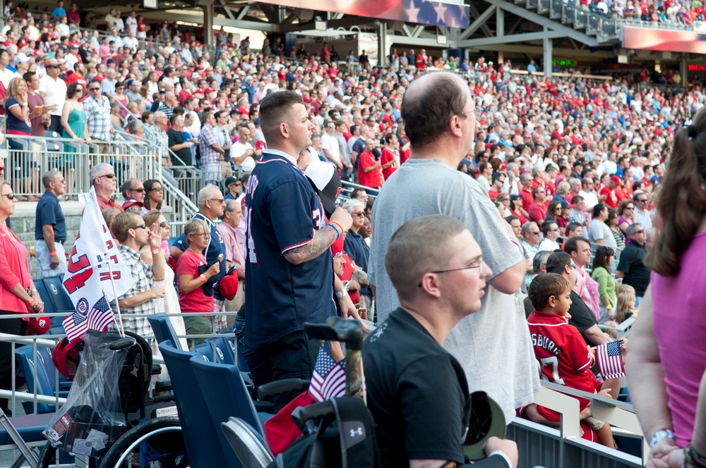 Adm. Winnefeld Jr. at Nationals game