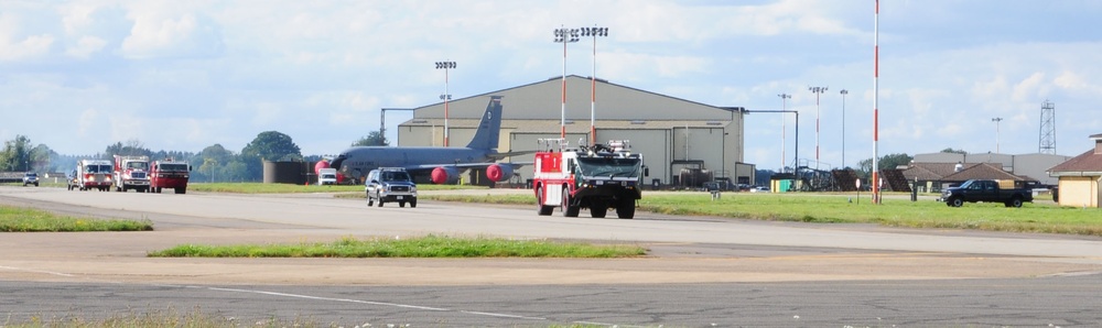 Firefighters practice response to aircraft fire during ORE